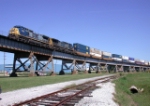 lift-off of CSX to UP intermodal transfer over the Huey Long Bridge